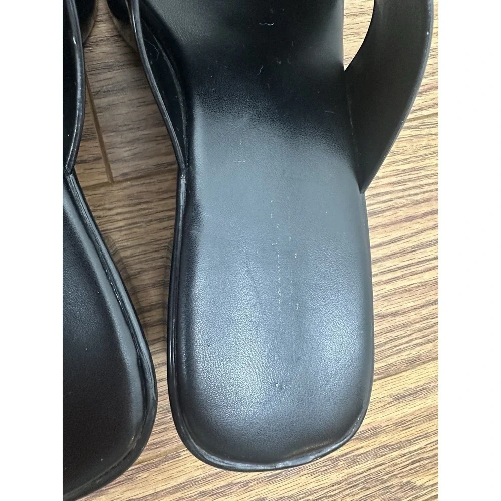 Jeffery Campbell Bubblegum Jelly Platform Block Heel Slip On Size 7 Black Y2K